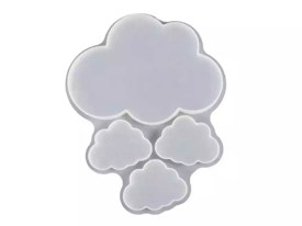 Molde silicona 4 nubes colgantes